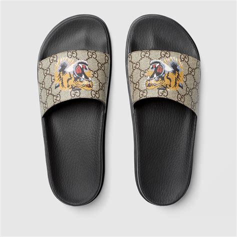 gucci men slides sale|Gucci tiger slides men's.